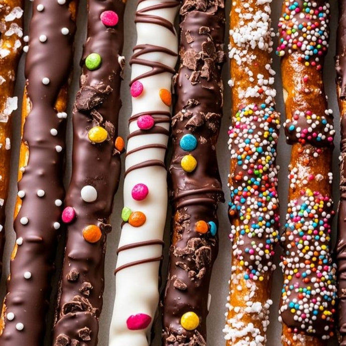 Chocolate Dipped Pretzel Rods