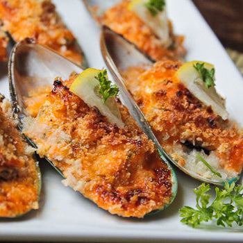 Dynamite Baked Mussels