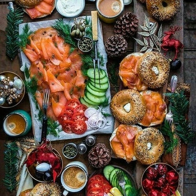 Good Morning Love Smoked Salmon and Bagels Platter - Preserve Indulgence Event Design & Boutique Catering 